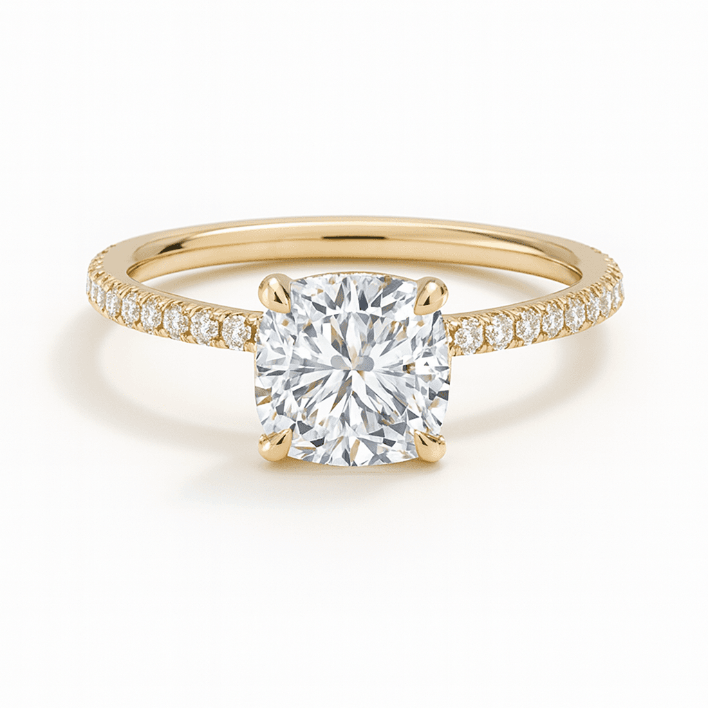 Secret Aura Halo Cushion 1ct Diamond