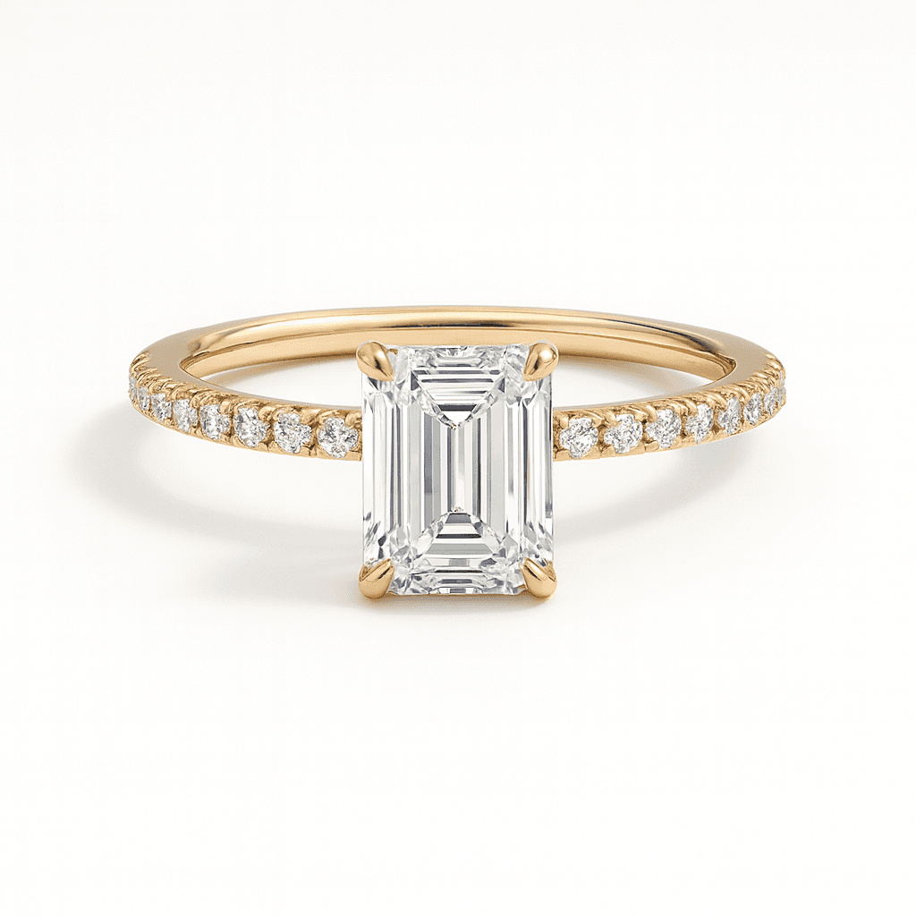 Secret Aura Halo Emerald 1ct Diamond
